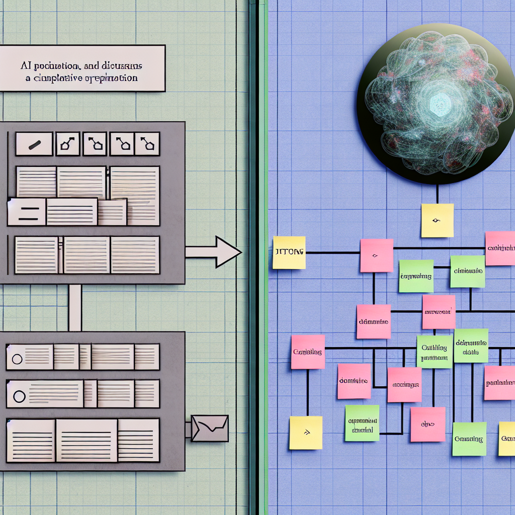 AIとRPAが連携して業務を自動化しているイメージ