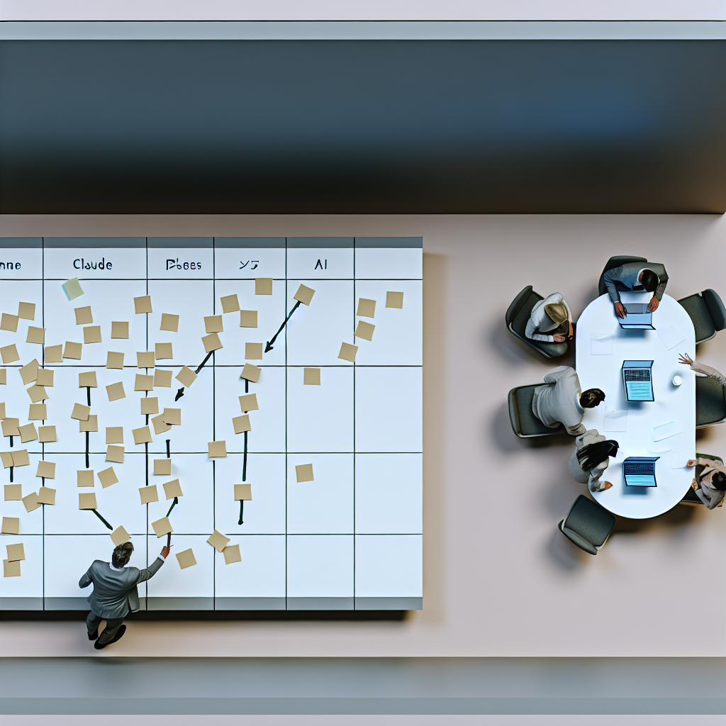 claudeを組み込んだ業務ワークフロー設計の図