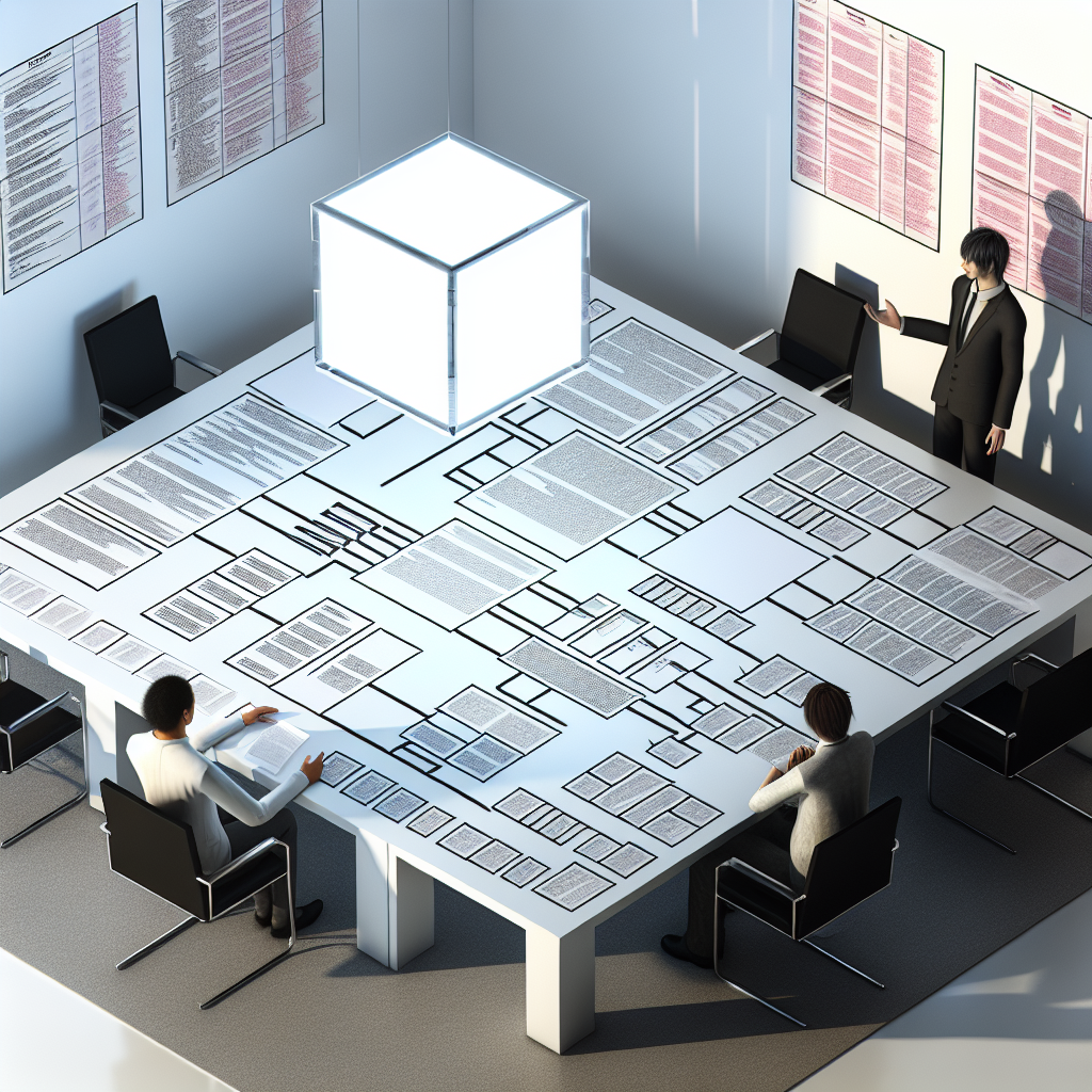 claudeのコンセプトを図解したホワイトボードとビジネスチーム