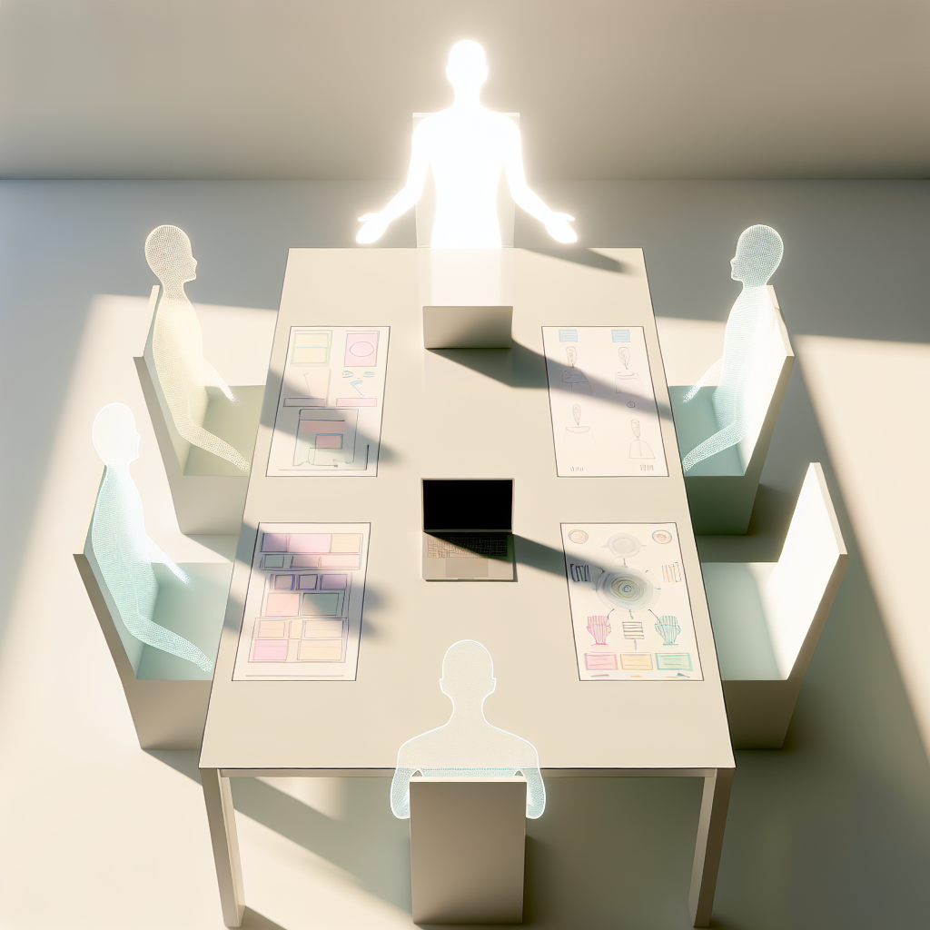 複数のAIエージェントが連携してタスクを処理する図