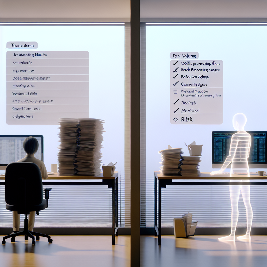 業務フローがAIで自動化され効率化している図