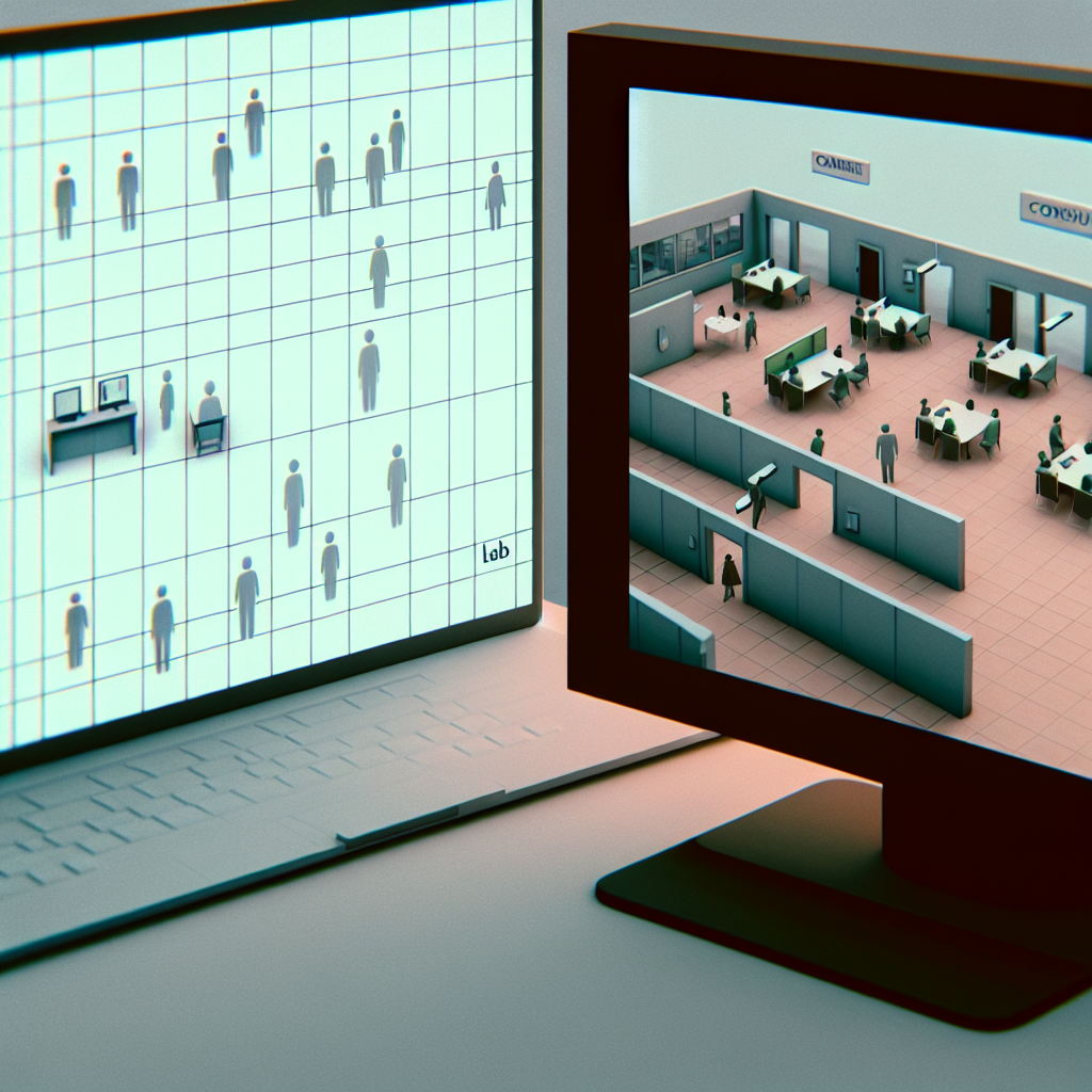 バーチャルキャンパスの3D空間イメージ