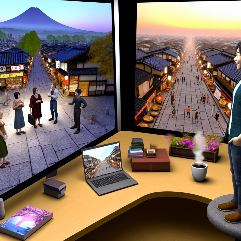 地方観光地とデジタル観光プロモーションのイメージ