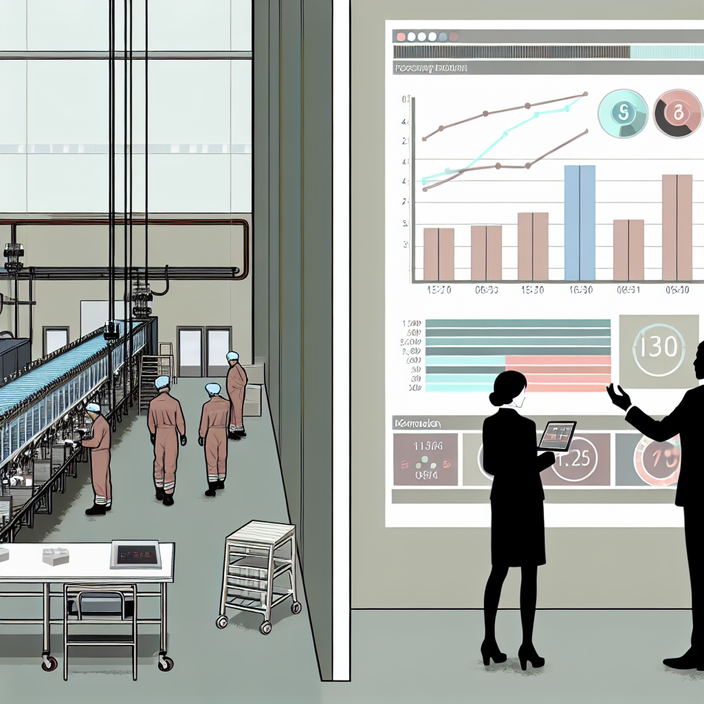 AI導入後の効果測定と改善のグラフ