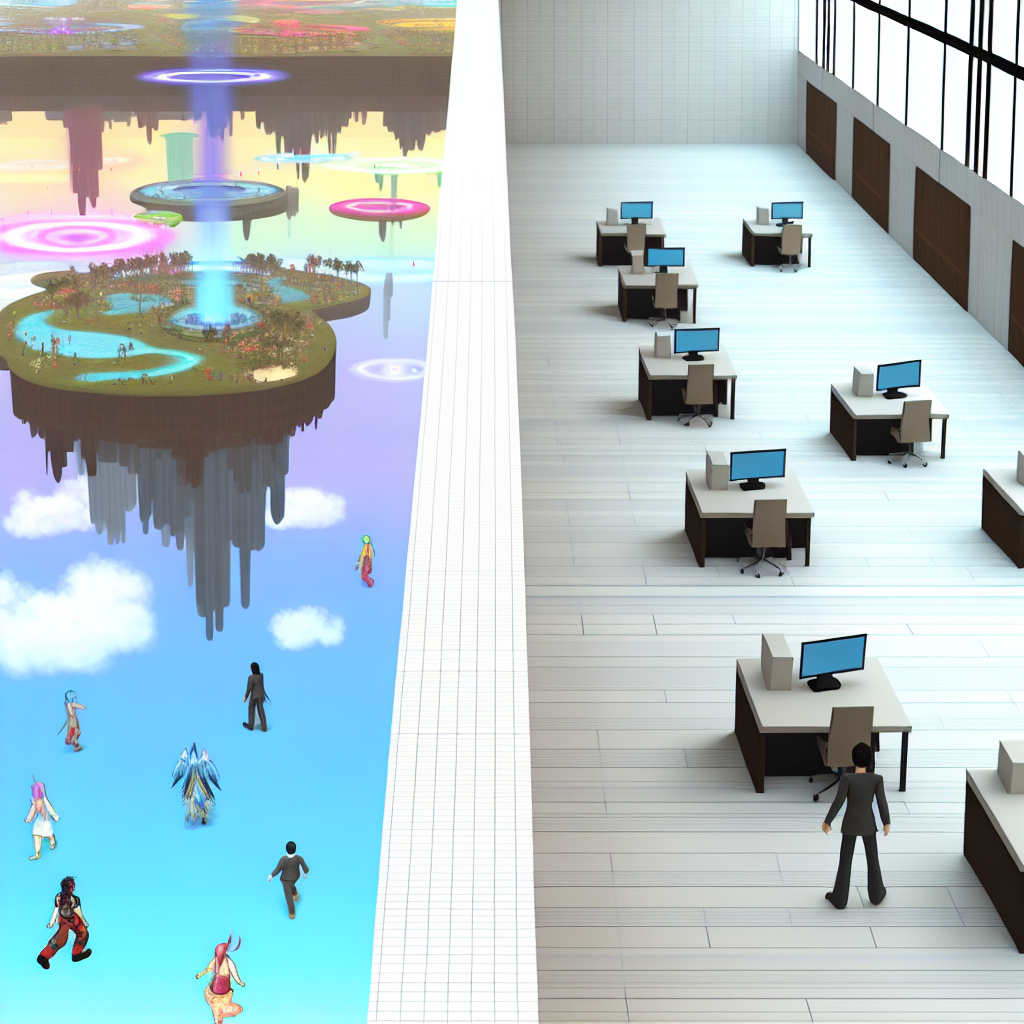 メタバース空間で会議するビジネスパーソンのイメージ