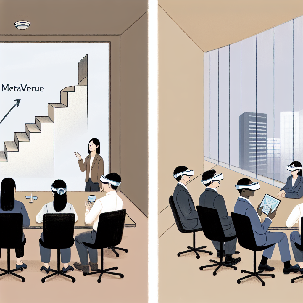 メタバース活用を段階的に進める日本企業のイメージ