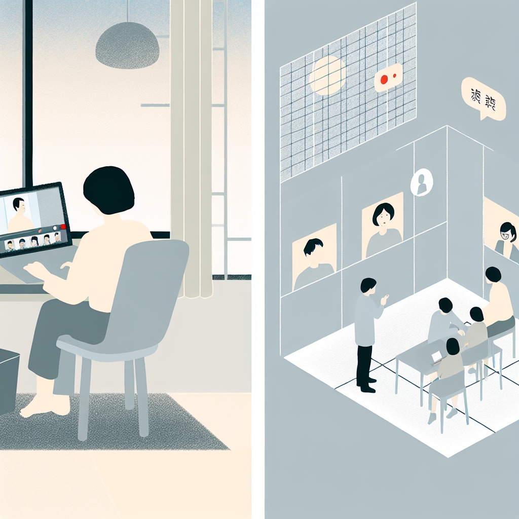 日本のリモートワーカーがメタバース空間で協働している未来イメージ