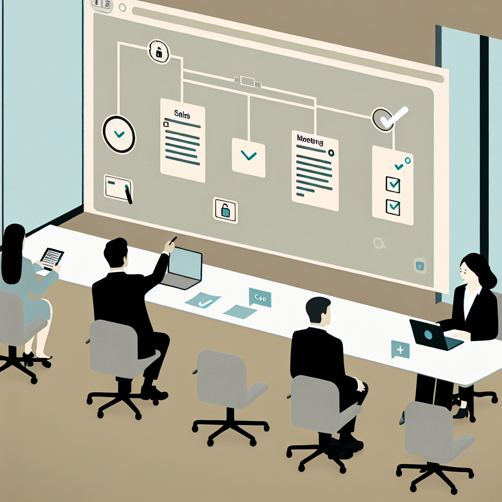 社内チームがAIツールのダッシュボードを見ながら議論している様子