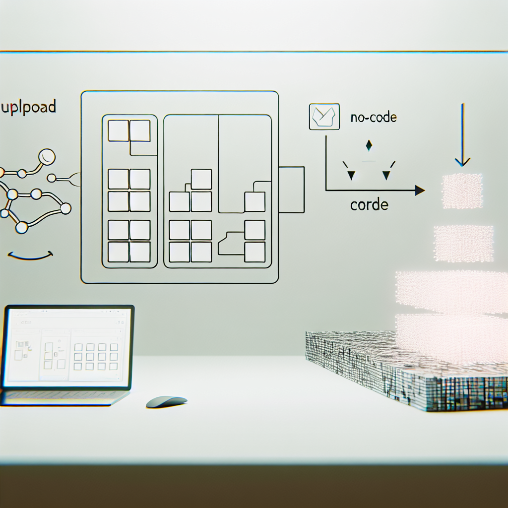 ノーコードツールでAIアプリを構築する画面イメージ