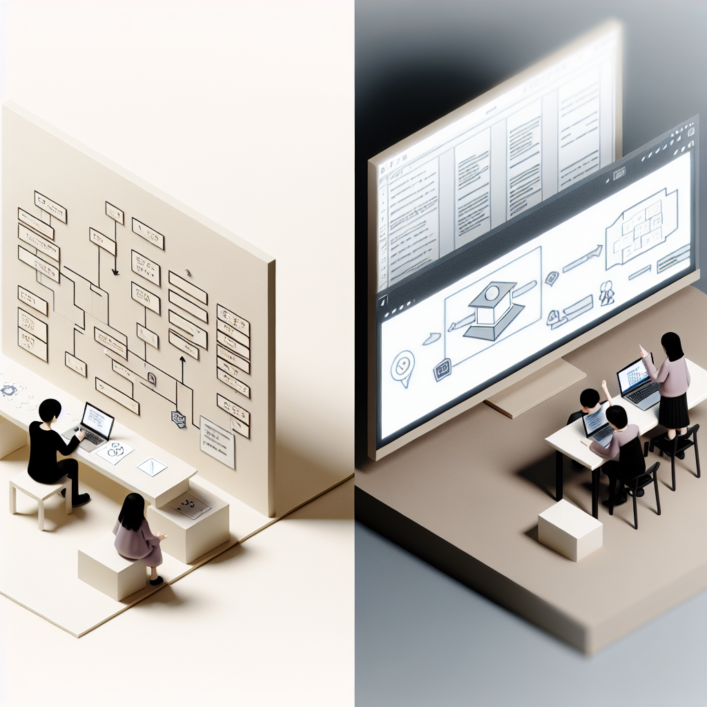 企業と開発会社がワンチームでノーコード開発を進める様子