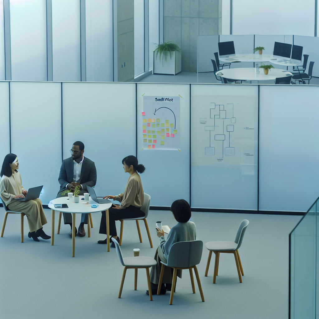 社内チームがノーコードツールを学習している様子