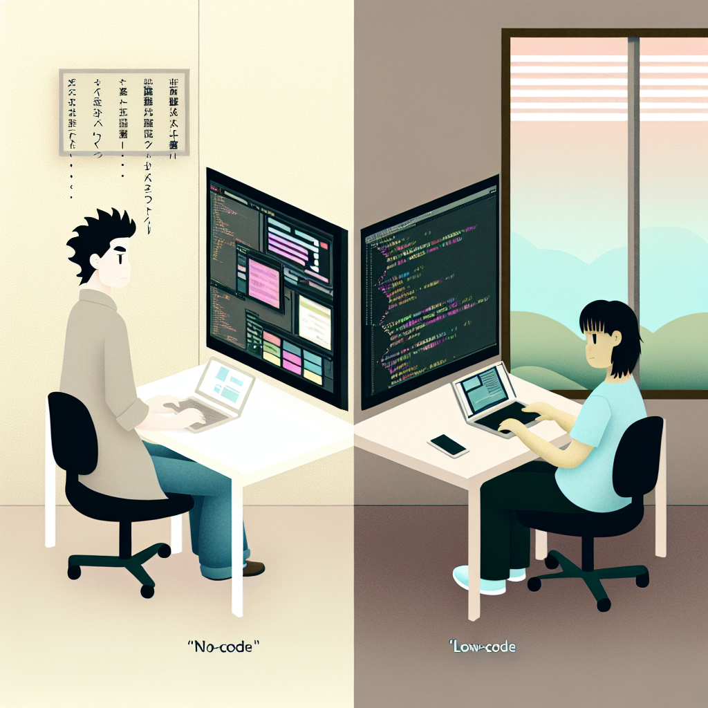 ノーコード開発の概念を図解したホワイトボード