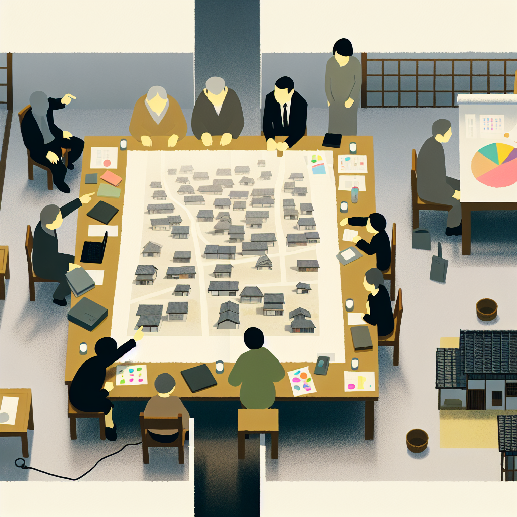 地方創生プロジェクトで議論する自治体職員と企業担当者