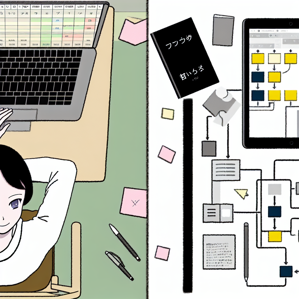 初心者がノーコードを学んでいる様子