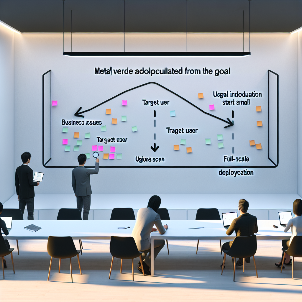 企業がメタバース導入を計画するためのステップ図