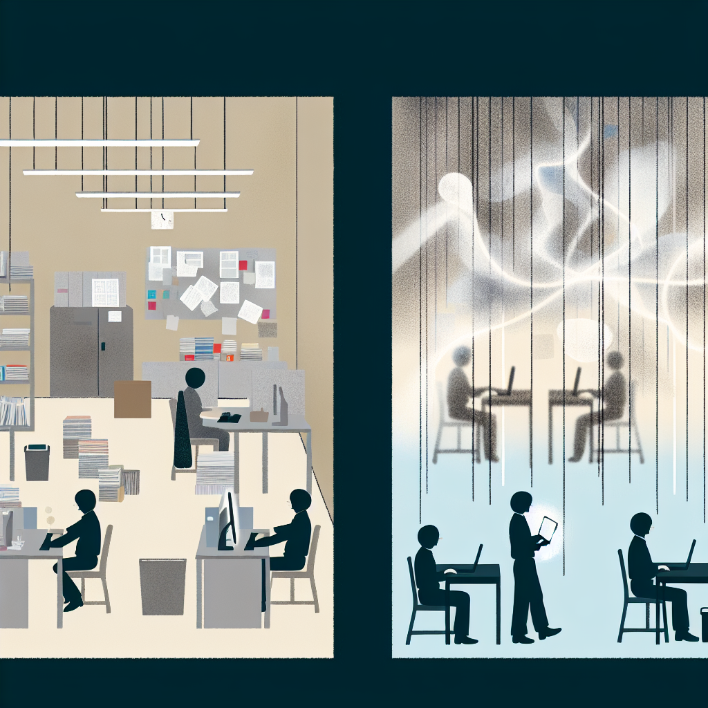現代の企業環境とデジタルツールのイメージ