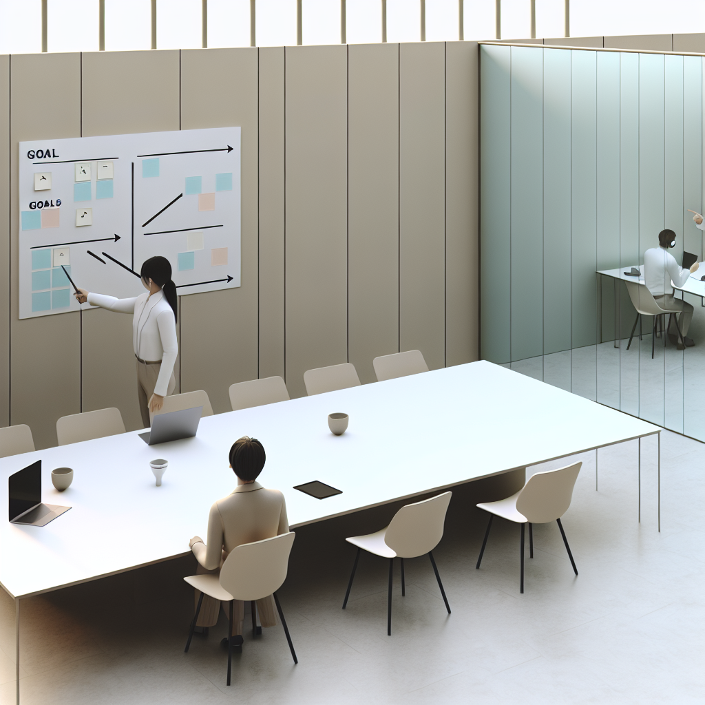 企業がデジタルツール導入計画を立てる様子