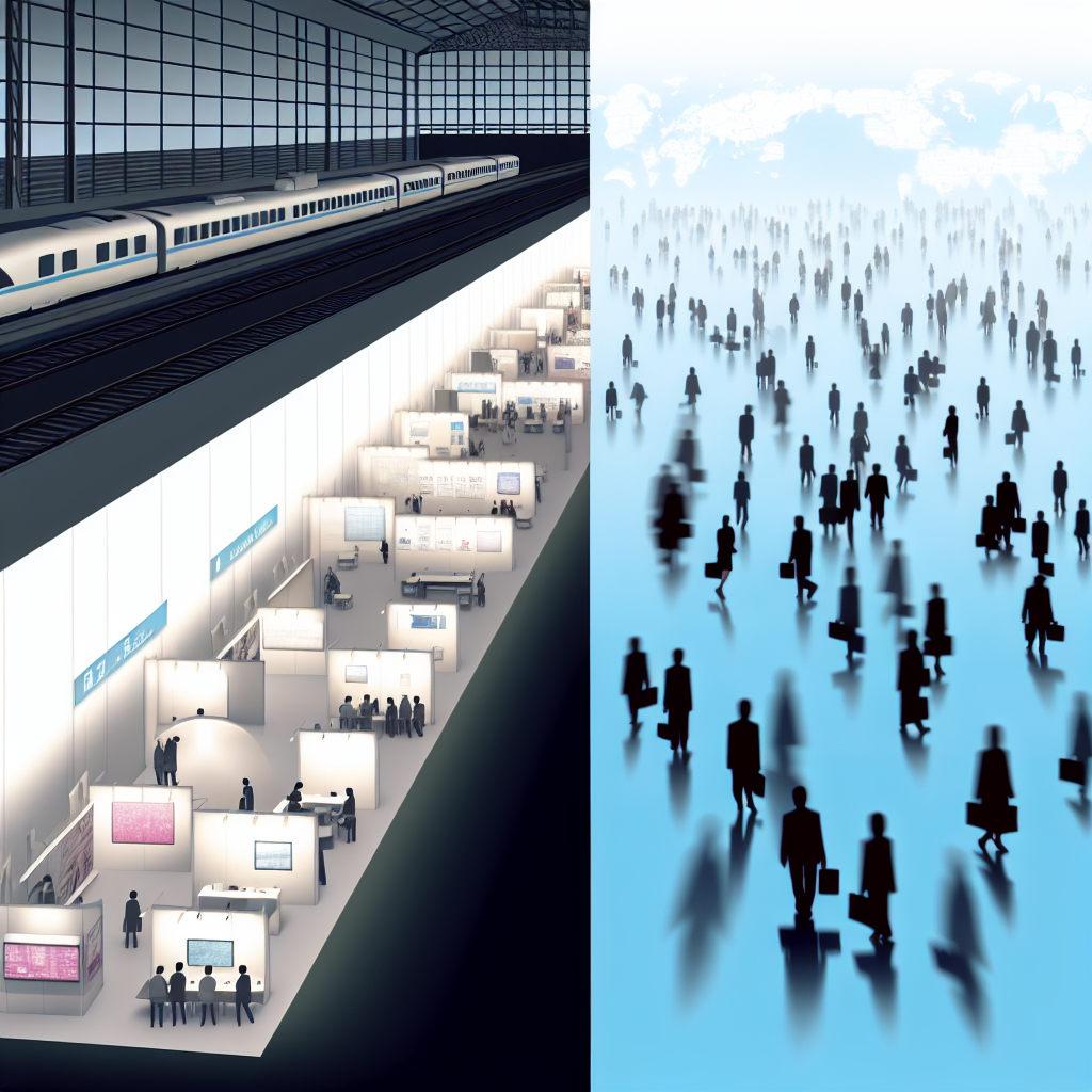 リアル展示会とオンライン展示会を比較する図