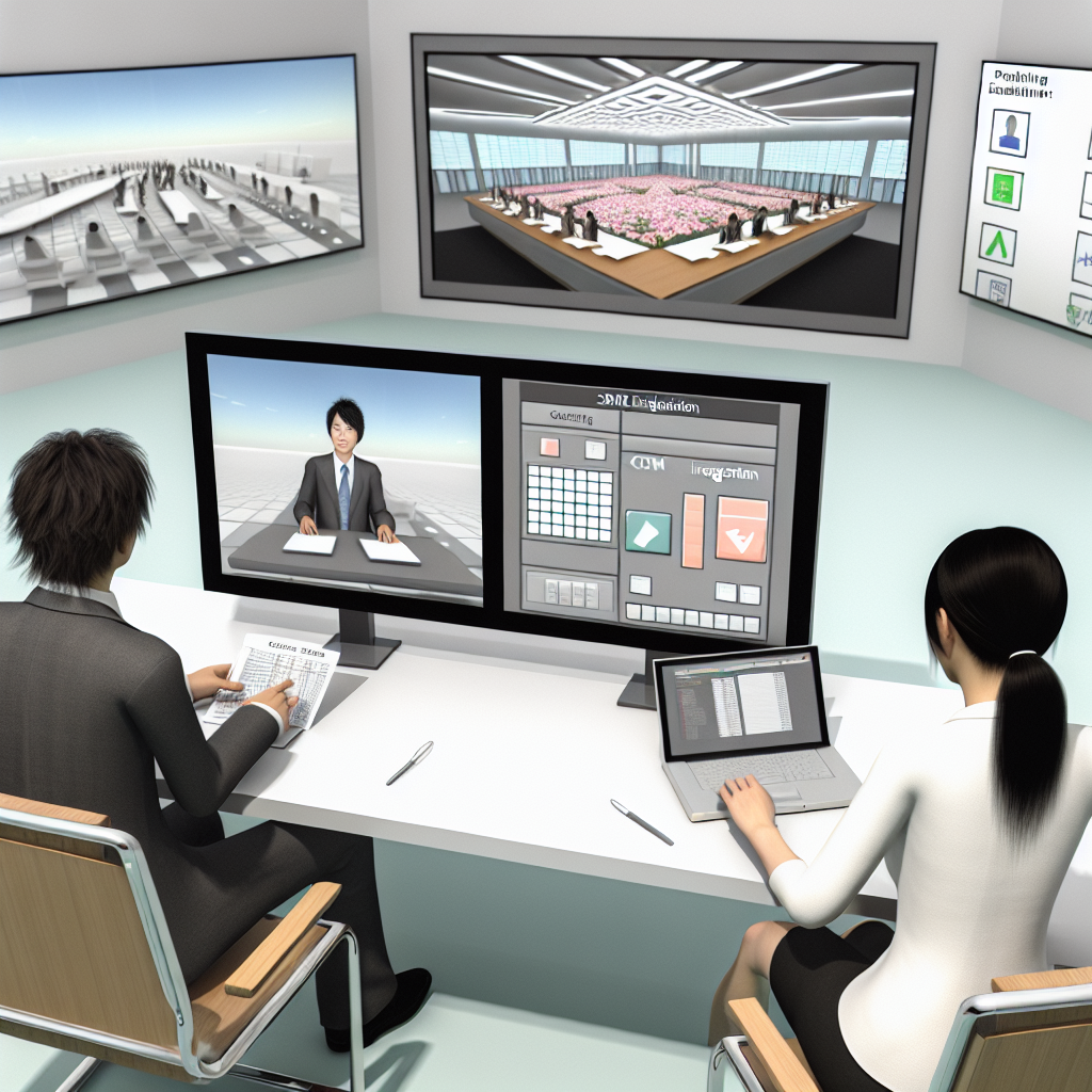 SWiseのようなバーチャルオフィスと展示会を連携させるイメージ