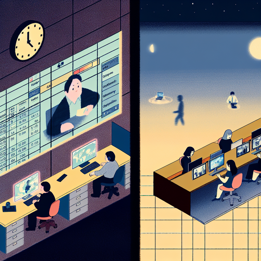 日本企業と海外開発チームの共同作業