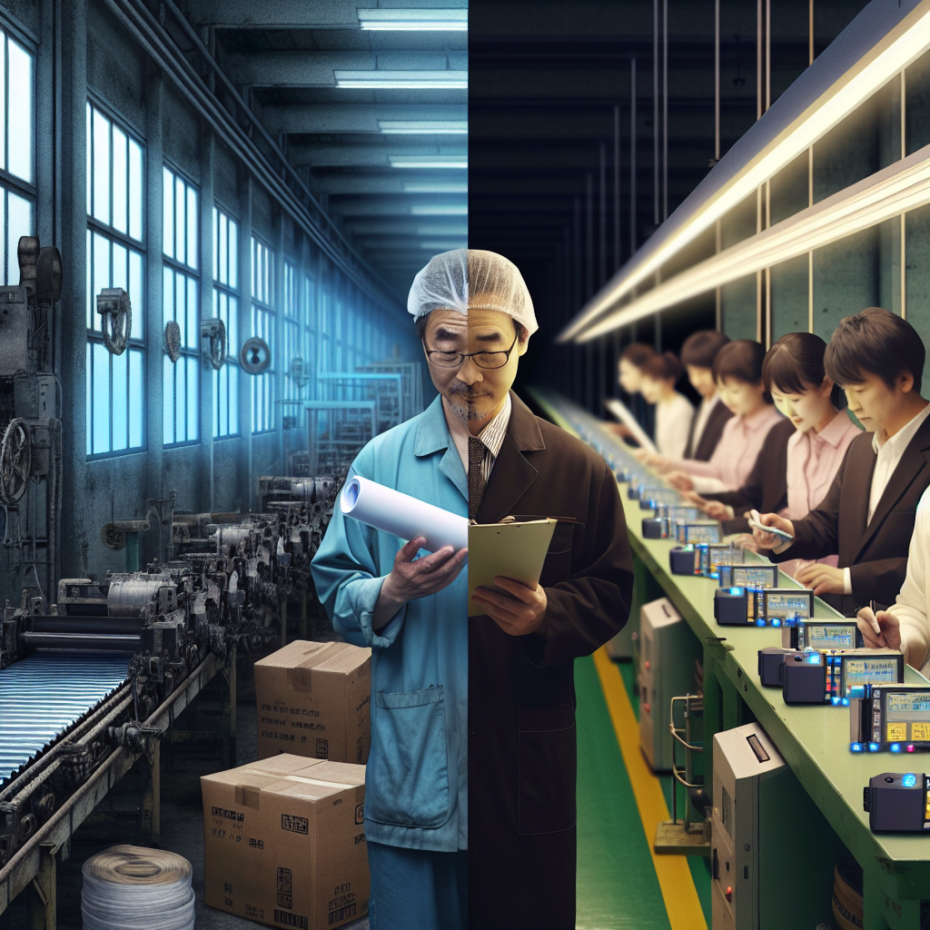 現代の製造業工場とデジタル技術のイメージ