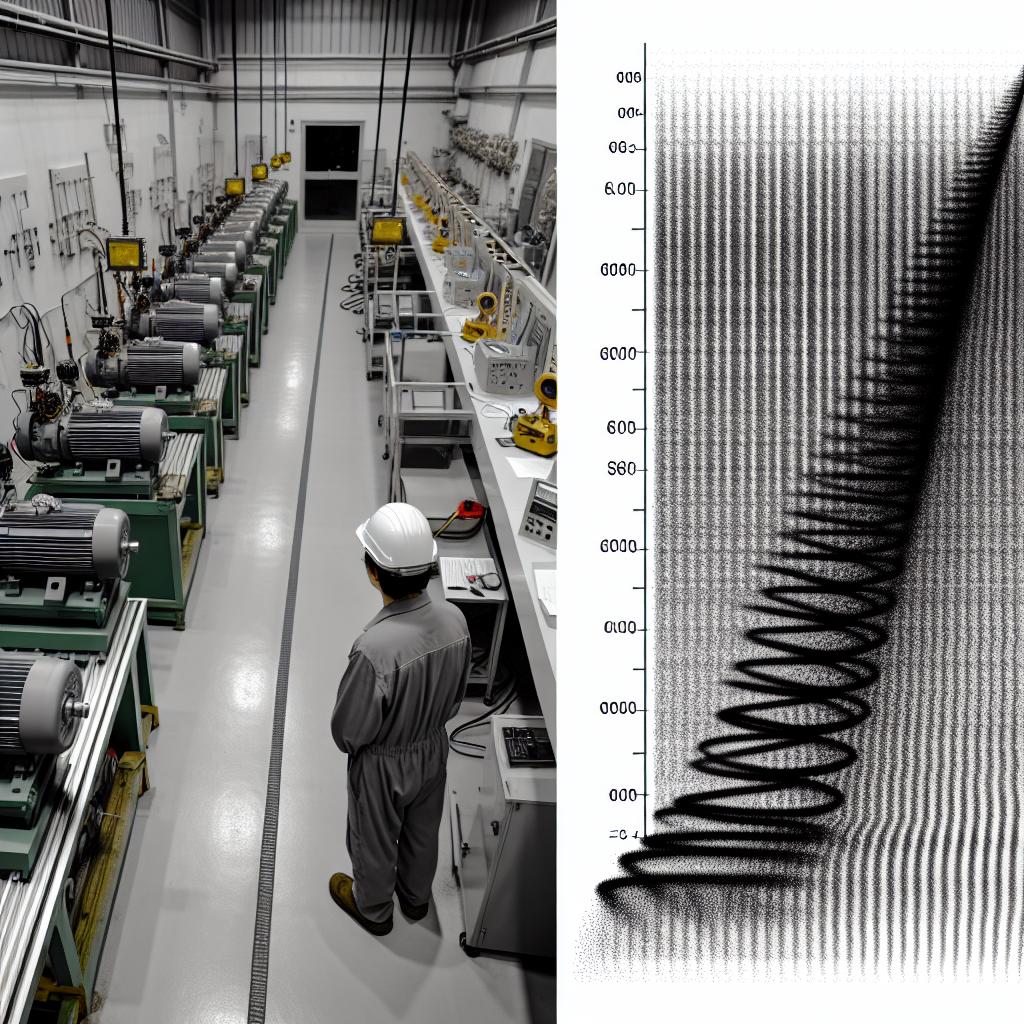 製造ラインのセンサーと異常検知AIの概念図