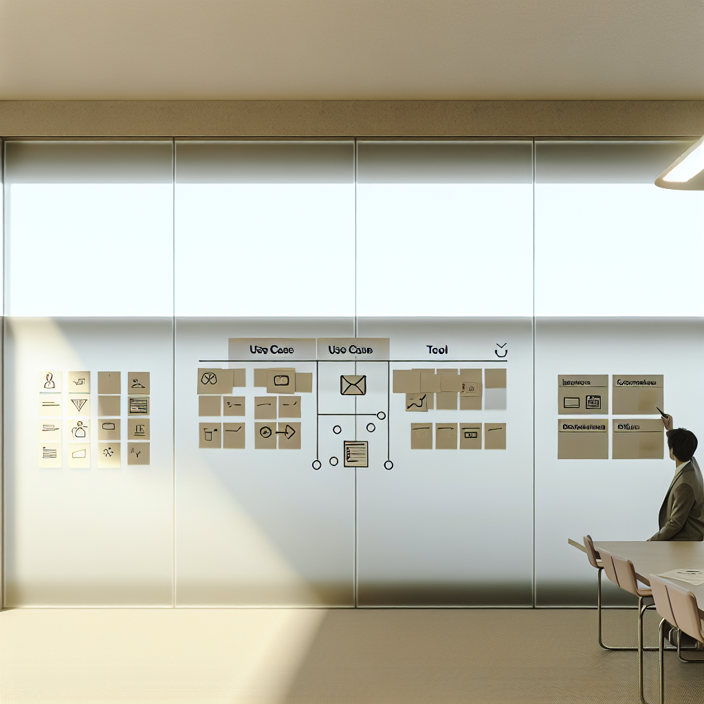 AIツール評価軸のチェックリストを持つビジネスパーソン