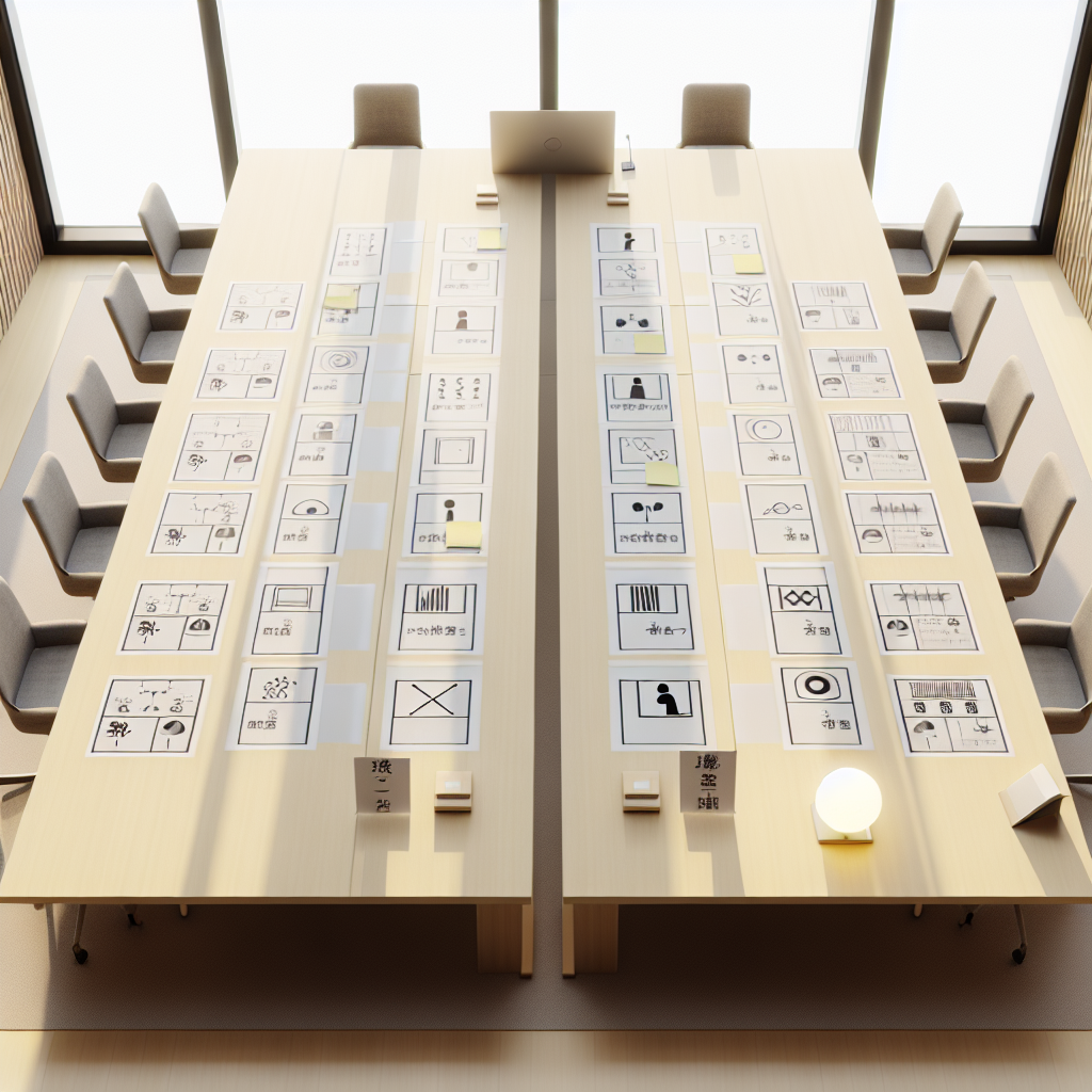 社内AI活用のロードマップをホワイトボードで設計するチーム