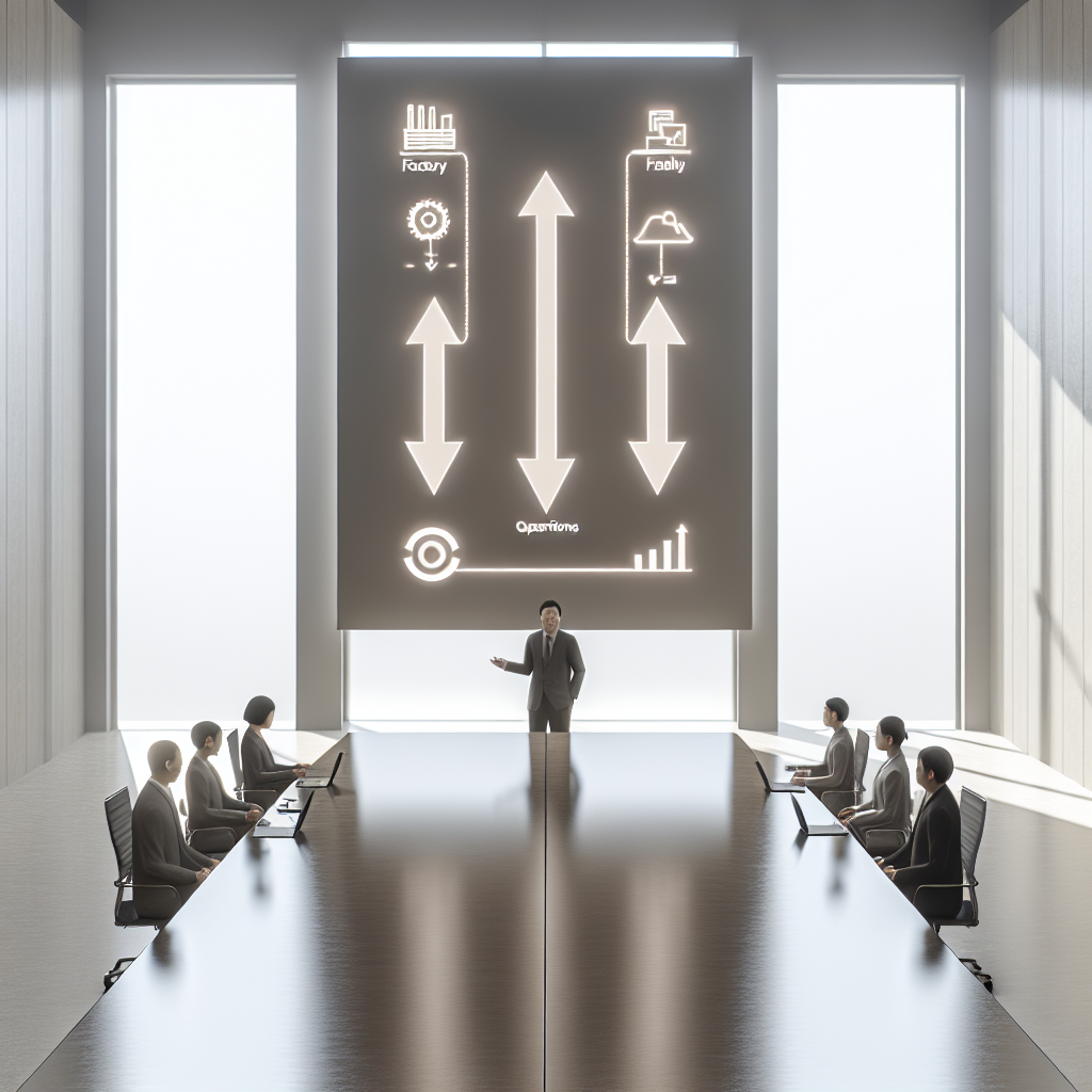 AI戦略とビジネスゴールを議論する経営チームの写真