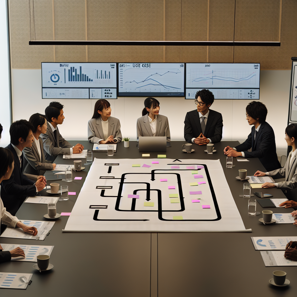 AI導入後に継続的な改善と新ユースケース展開を行うイメージ