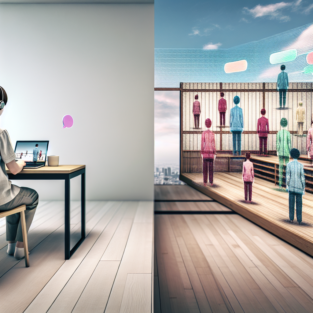 SWiseのバーチャルオフィスで働くアバター