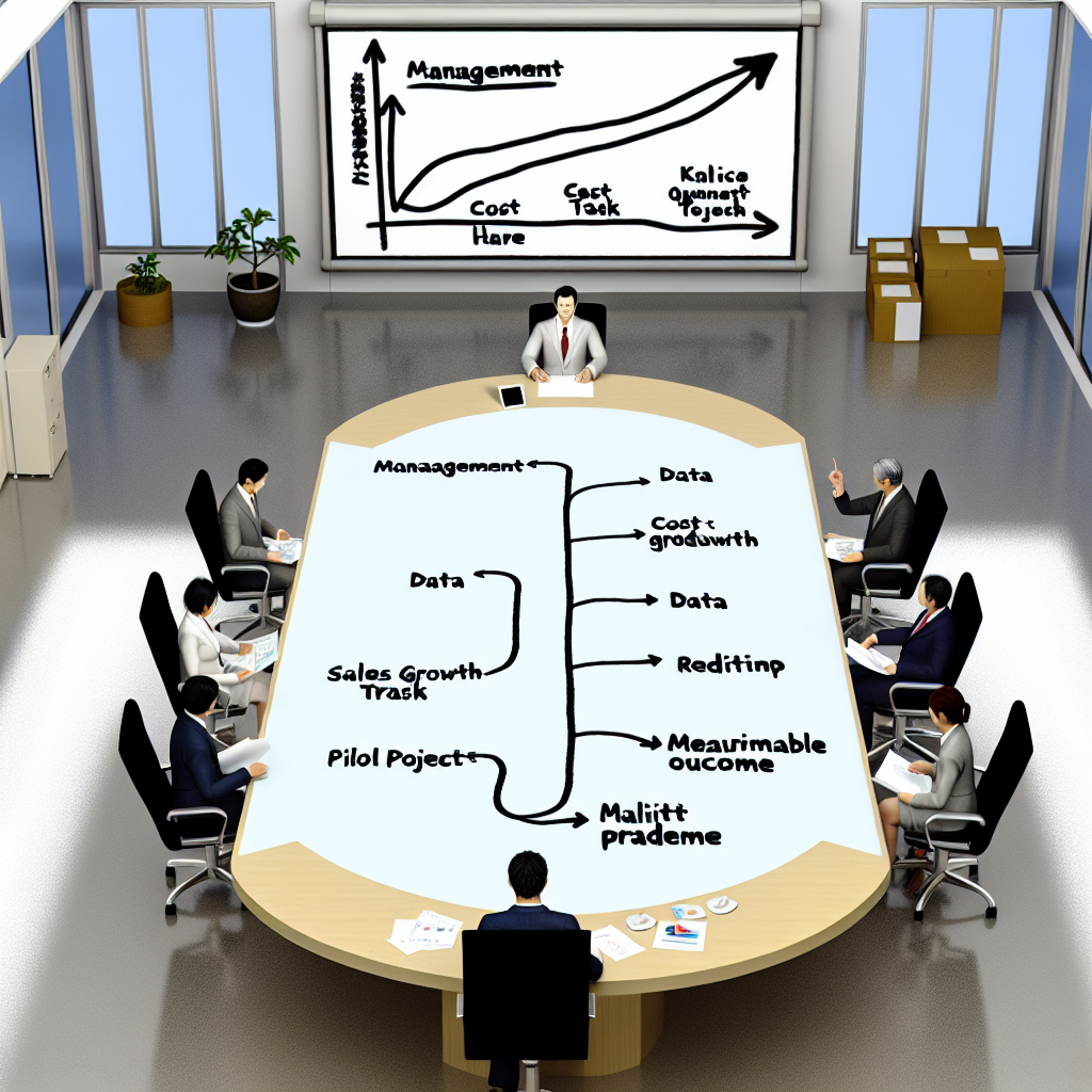 AI人材育成ロードマップを検討する経営チーム