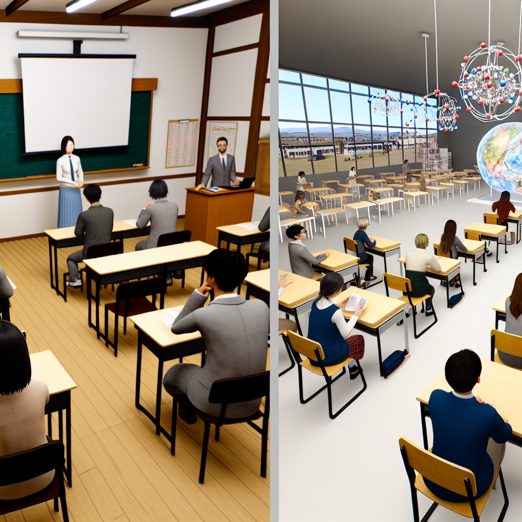 バーチャルキャンパス内で授業やグループワークをする学生たち。