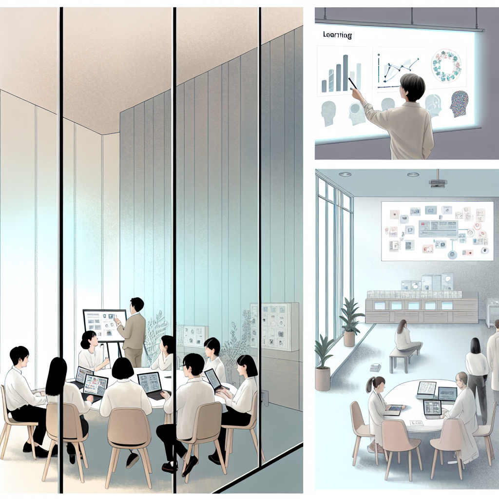 AI人材育成カリキュラムの教材とコンテンツを選ぶ様子