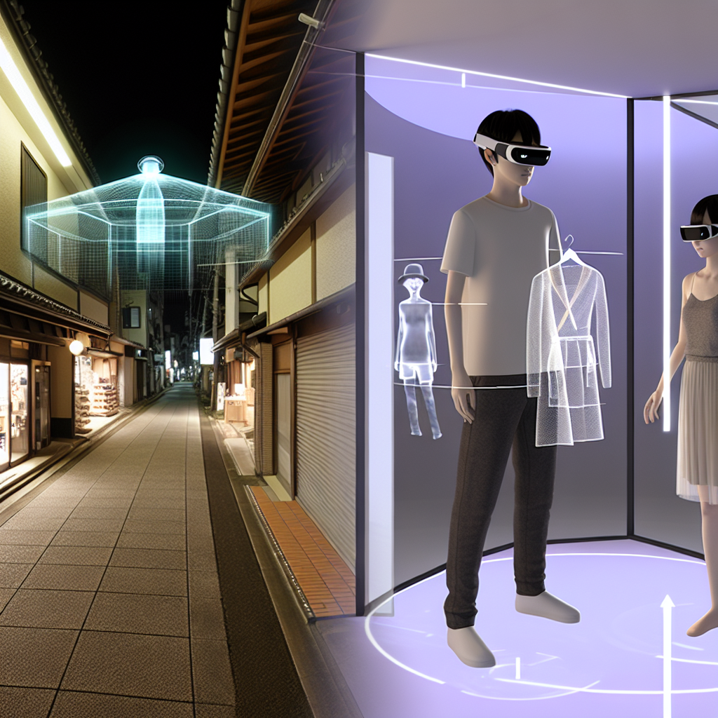 メタバース上のバーチャル店舗で買い物をするユーザー