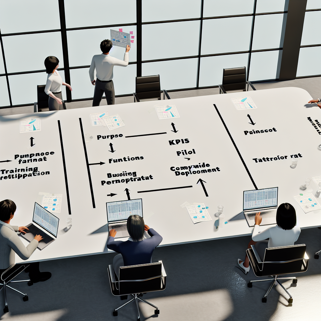 企業がメタバース導入プロジェクトを計画している様子