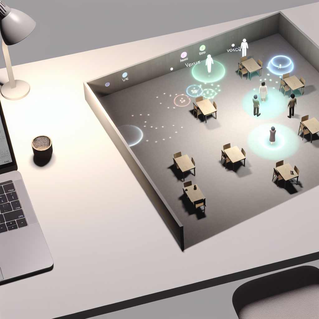 SWiseのようなバーチャルオフィスで働くアバターたち