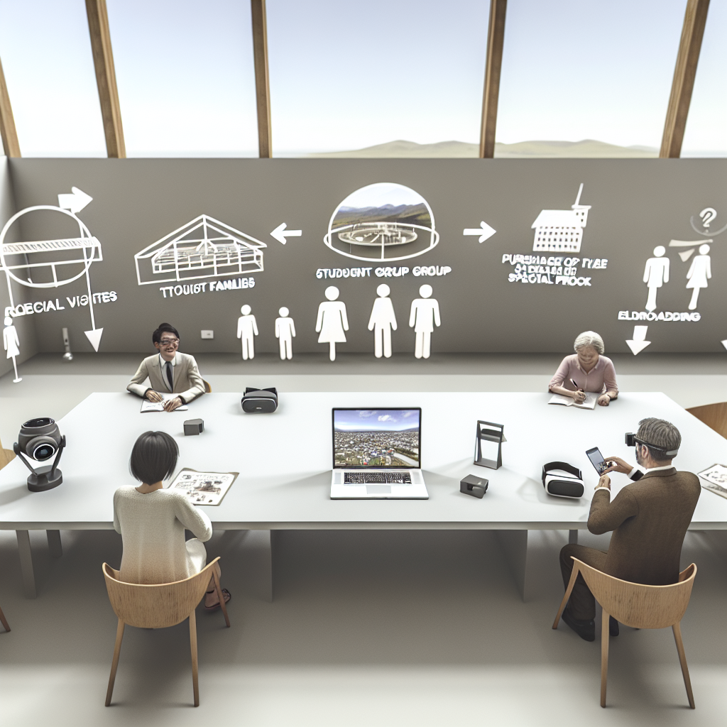 自治体がVR観光プロジェクトを計画・実行する様子