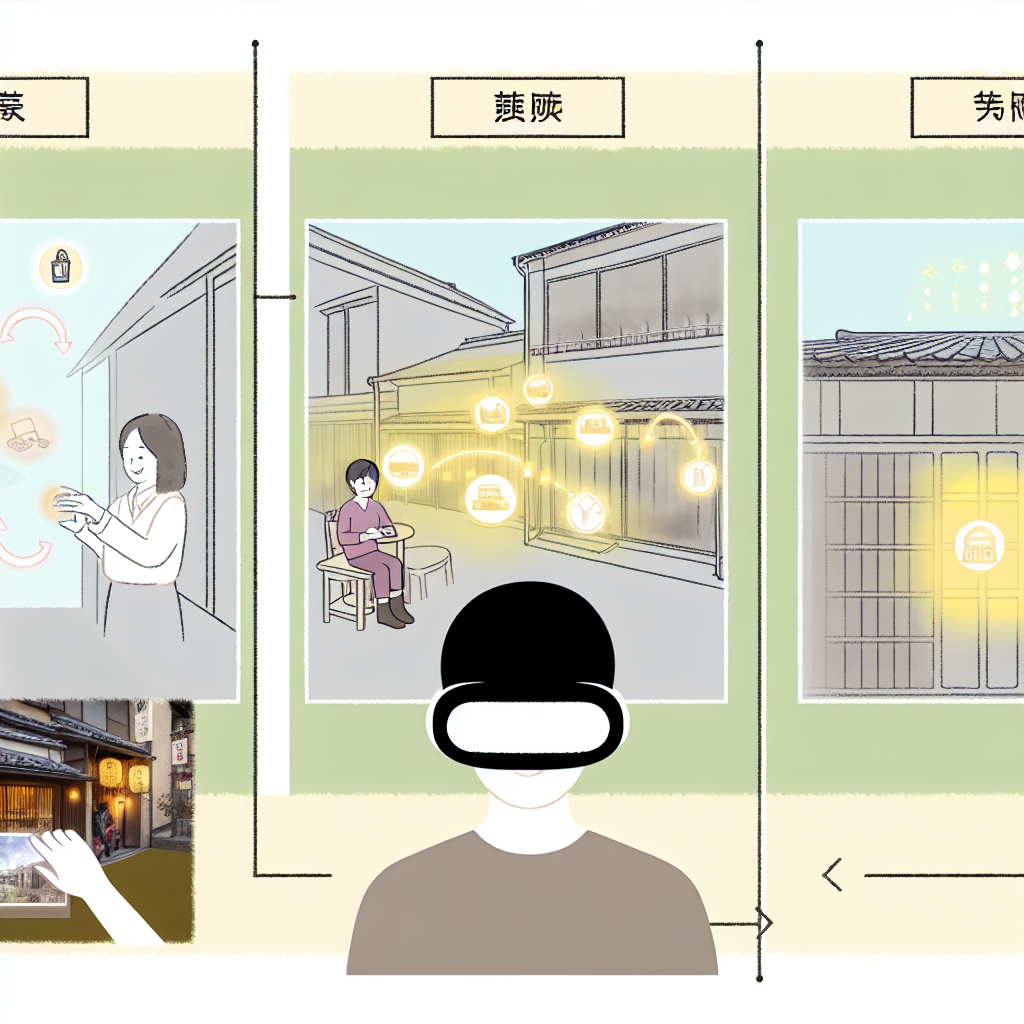 さまざまなタイプのVR観光コンテンツを示す図