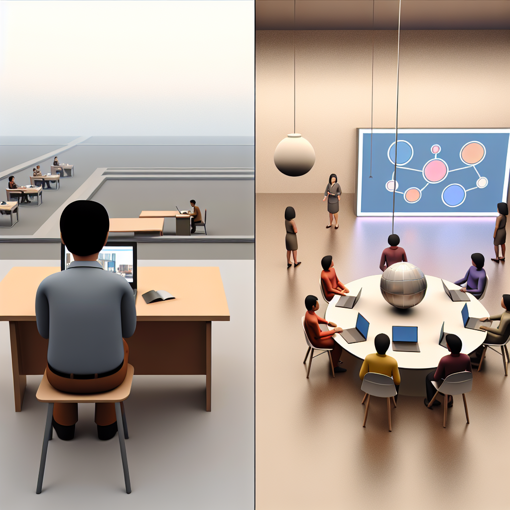 メタバース空間で学ぶ学生とオンライン資格講座のイメージ