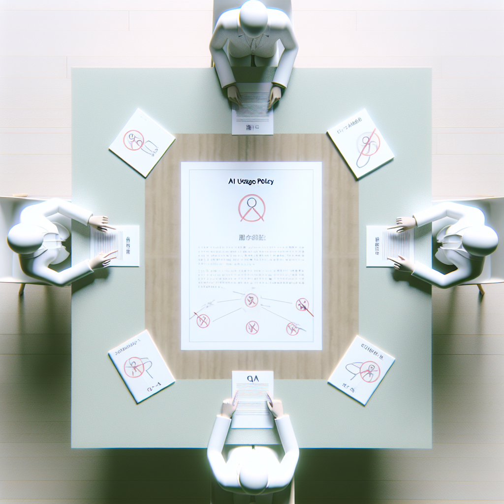 AI利用ポリシーと社内ガイドラインのイメージ