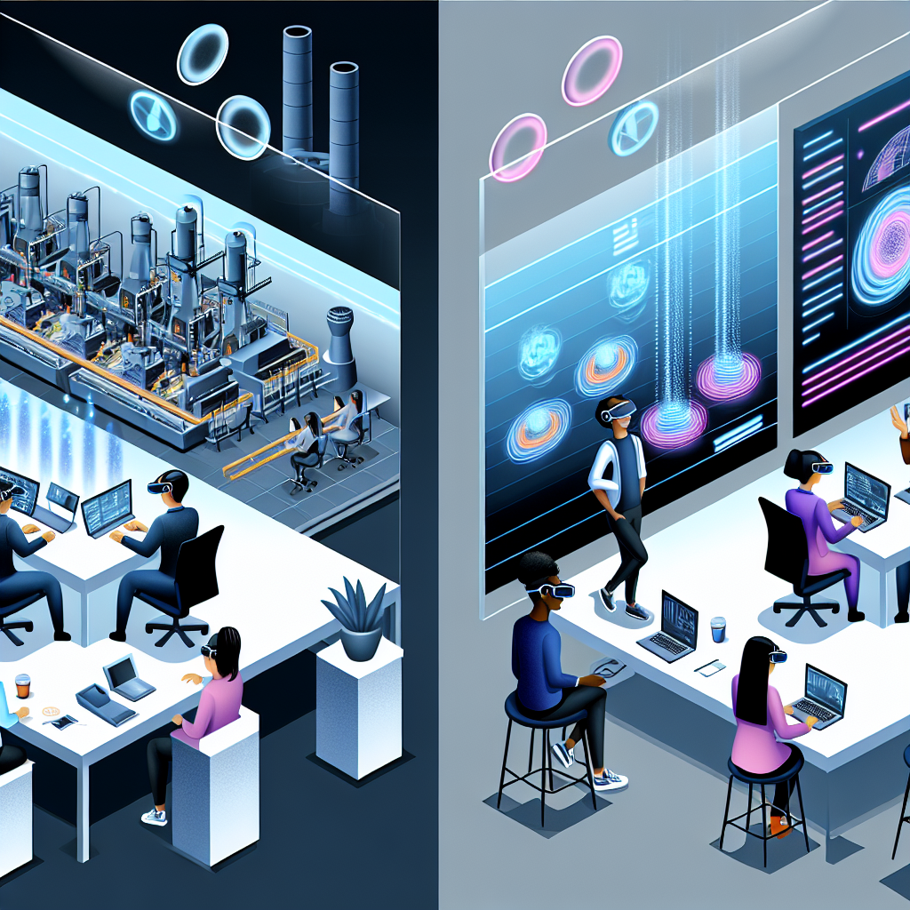 2026年の未来的な製造工場とデジタルツインのイメージ