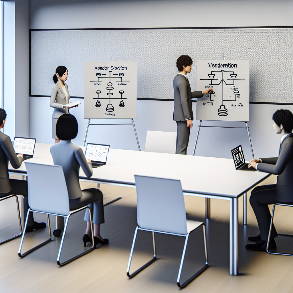 AI開発ベンダー選定の全体像を示すフローチャート図