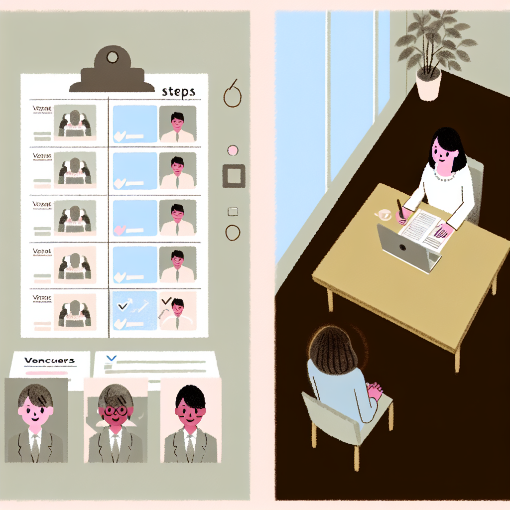 AI開発ベンダー選定プロセスをステップごとに整理した図