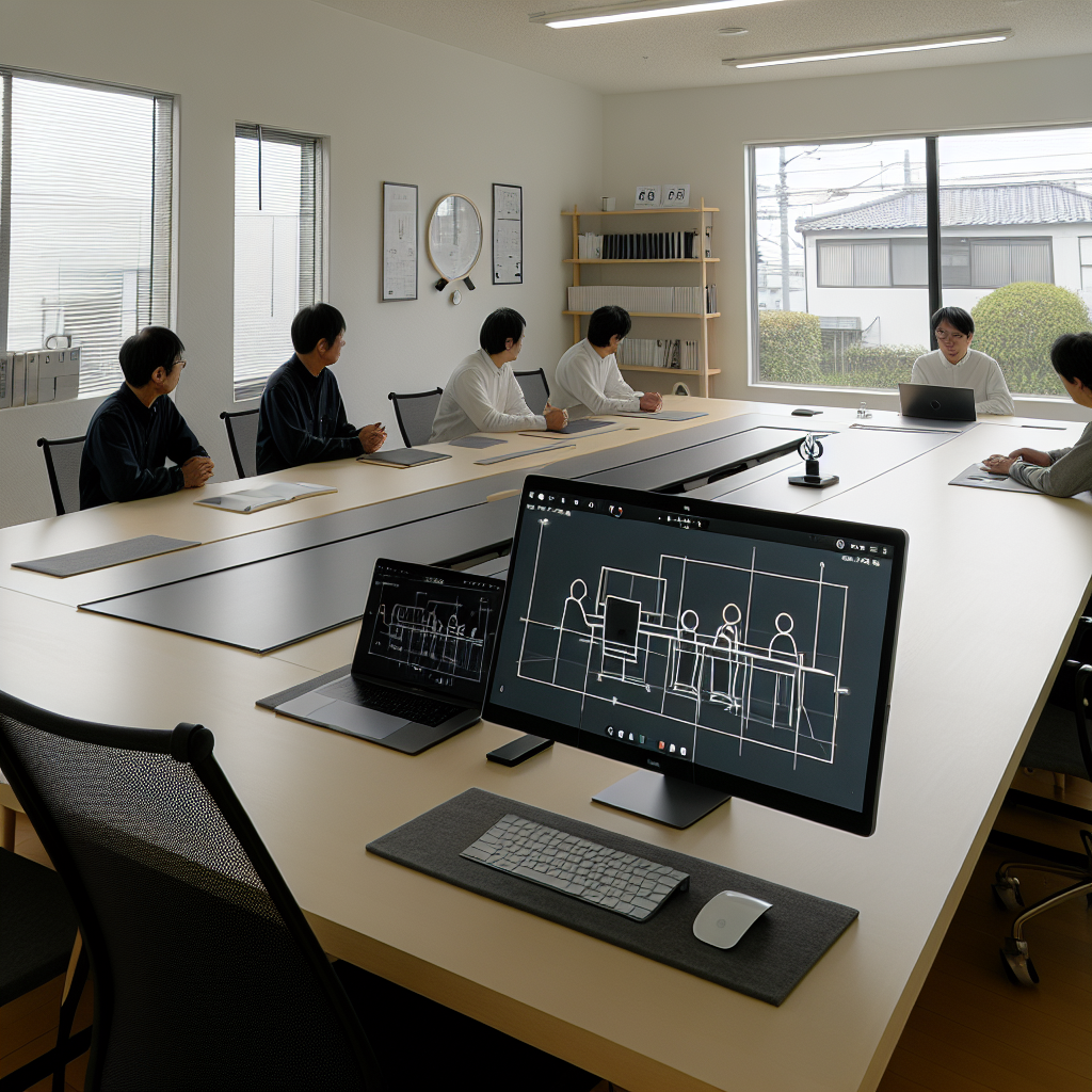 ALION株式会社の専属チームがクライアントとAI開発を進める様子