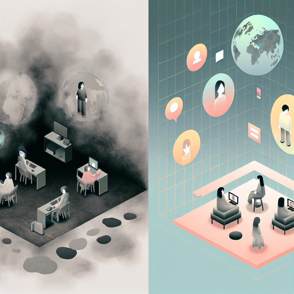 SWiseのようなバーチャルオフィス空間で働くアバターたち