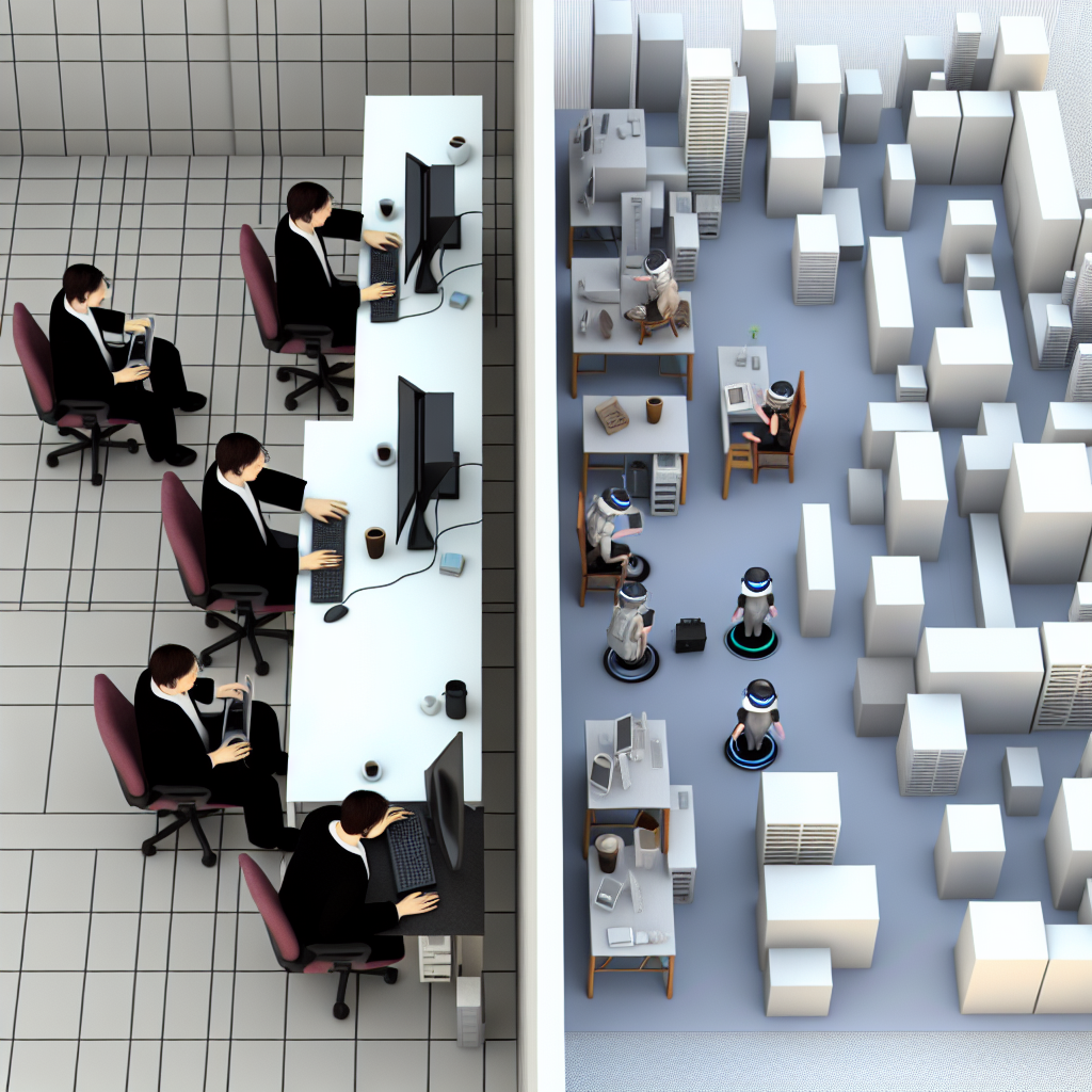 メタバース空間にアバターが集まるイメージイラスト