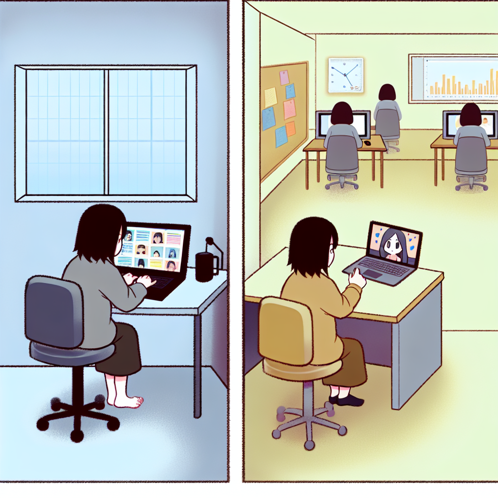 メタバース空間でリモートワークを行うチームのイメージ