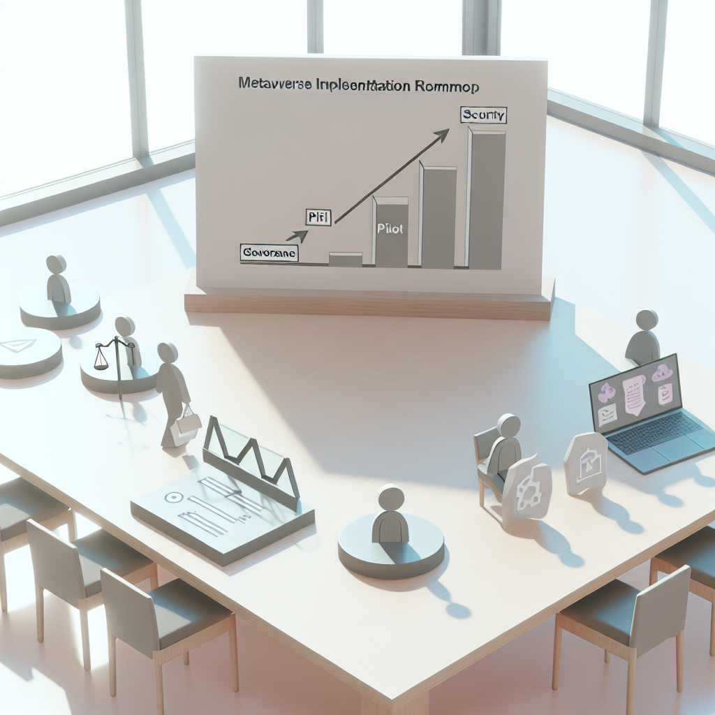 メタバース導入計画を立てるビジネスパーソンのイメージ