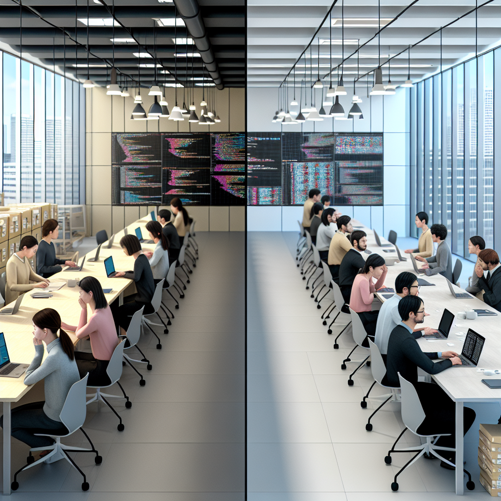 ノーコードAI研修の重要性を示すビジネス会議のイメージ